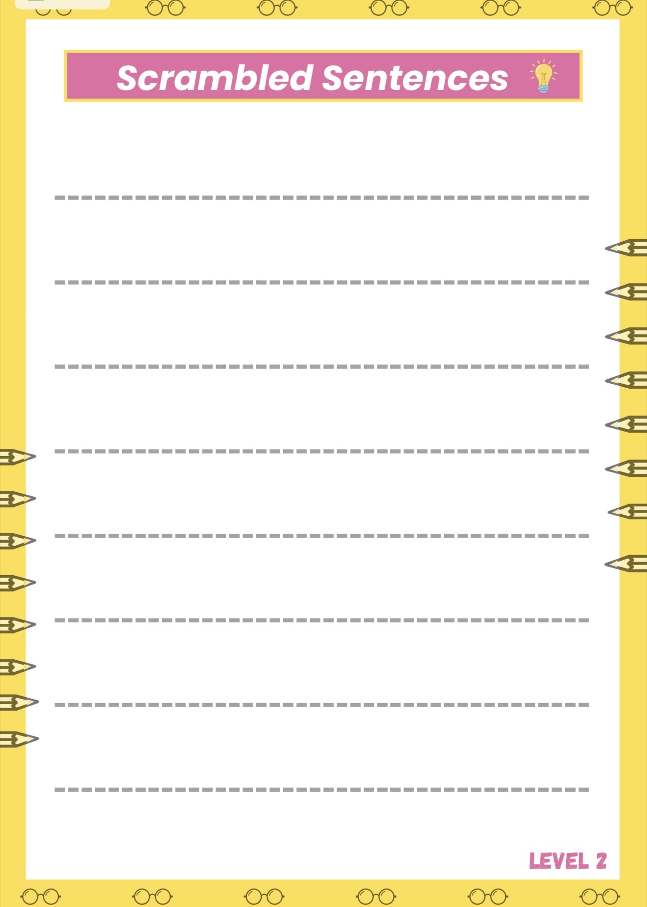 Scrambled Sentences Activity