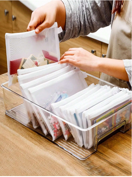 A5/A6 Mesh Zipper Pouch Document Bag Waterproof Zip File Folders